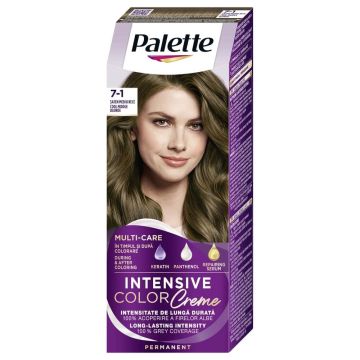 Palette Intensive Color Creme Дълготрайна крем-боя за коса 7-1 Cool Middle Blonde