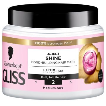 Gliss 4-in-1 Shine Mаска за коса за блясък 400 мл