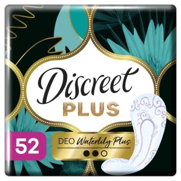 Discreet Deo Waterlily Plus Ежедневни дамски превръзки водна лилия  х 52 бр
