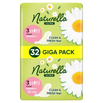 Naturella Ultra Maxi Giga Pack Дневни дамски превръзки с лайка х 32 бр