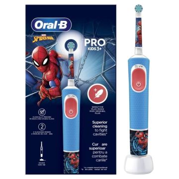 Oral-B Vitality D100 Spider Man Електрическа четка за зъби за деца 3+ години 