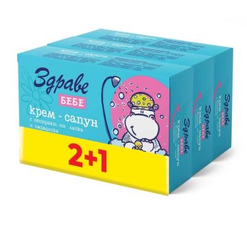 Арома Здраве Бебе крем-сапун с лайка и смрадлика 3 х 75 г Комплект