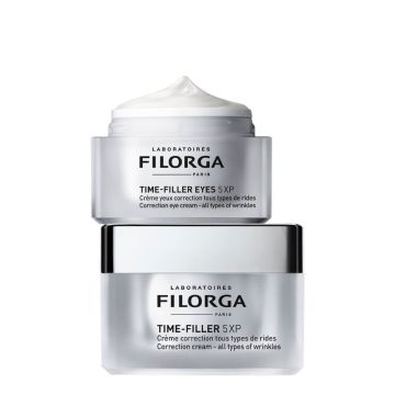 Filorga Time-Filler 5XP Крем за нормална към суха кожа 50 мл + Filorga Time-Filler 5XP Eyes Коригиращ околоочен крем 15 мл Комплект