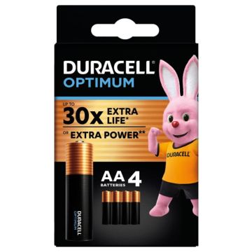 Duracell Optimum Алкални батерии AA 4 бр 