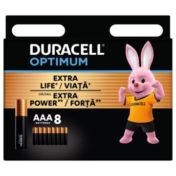 Duracell Optimum Алкални батерии AAA 8 бр 
