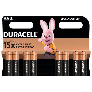 Duracell Алкални батерии AA 8 бр 