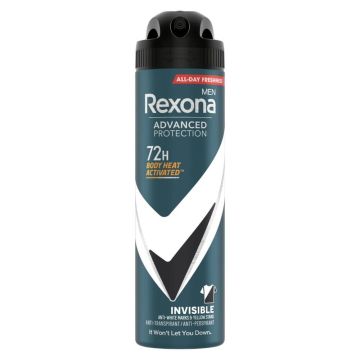 Rexona Men Advanced Protection Invisible Black & White Дезодорант против изпотяване за мъже 150 мл