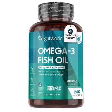 Weight World Омега-3 Рибено масло 660 мг EPA/440 мг DHA x 240 софтгел капсули 