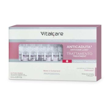 Vitalcare Swiss Реструктурираща и енергизираща терапия при косопад за жени 10 х 6 мл