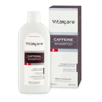 Vitalcare Swiss Подсилващ и енергизиращ шампоан с кофеин 250 мл