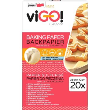 viGО! Хартия за печене на листа Premium кутия 20 бр