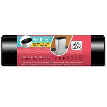 viGО! Торби за отпадъци Standard черни 60 L х 50 броя