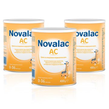 Novalac AC Мляко за кърмачета при колики 3 х 400 г Medis