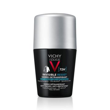 Vichy Homme Дезодорант рол-он с 72 часа ефект против изпотяване, петна и раздразнения 50 мл