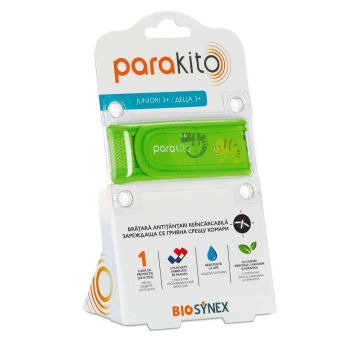 Parakito Репелентна гривна против комари за деца хамелеон + 2 бр Таблетки Комплект