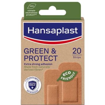 Hansaplast Green & Protect Пластири универсални х 20 броя