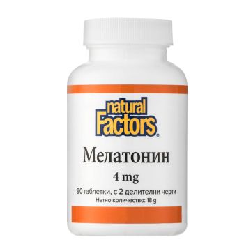 Natural Factors Melatonin Мелатонин 4 мг х 90 таблетки 
