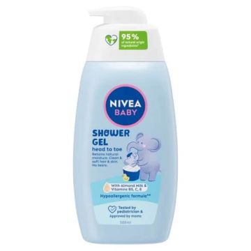 Nivea Baby Нежен душ гел за коса и тяло 500 мл