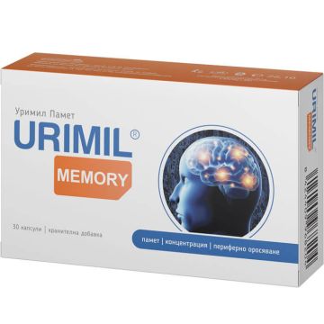 Urimil Memory Грижа за паметта, концентрацията и периферното оросяване х 30 капсули Naturpharma
