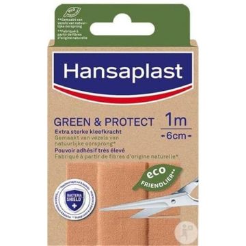 Hansaplast Green & Protect Пластир лента 1 м x 6 см  