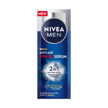 Nivea Men Anti-Age Power Серум за мъже 2в1 срещу пигментни петна и бръчки 30 мл