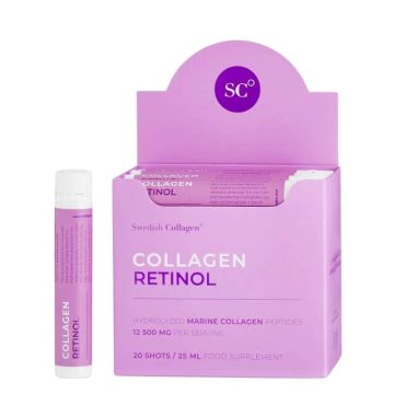 Рибен Колаген Retinol 12 500 мг с ретинол + хиалуронова киселина + MSM + биотин 20 х 25 мл Swedish Collagen