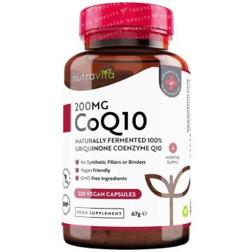 CoQ10 200 мг (Ubiquinone) х 120 капсули Nutravita