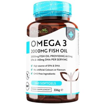 Omega 3 2000 мг (EPA 660 мг, DHA 440 мг) Pure Fish Oil  х 240 капсули Nutravita
