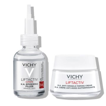 Vichy Liftactiv Supreme Крем за лице против бръчки за суха кожа 50 мл + Vichy Liftactiv Supreme H.A. Epidermic Filler Серум за лице и очи 30 мл Комплект