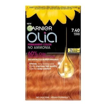 Garnier Olia Трайна безамонячна боя за коса 7.40 Intense Copper