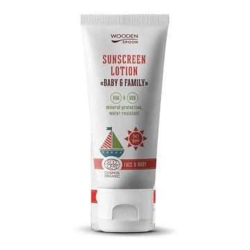 Wooden Spoon Baby&Family Био Слънцезащитен Лосион SPF50 100 мл