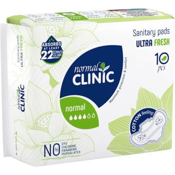 Normal Clinic Ultra Fresh Cotton Дамски превръзки  х10 бр