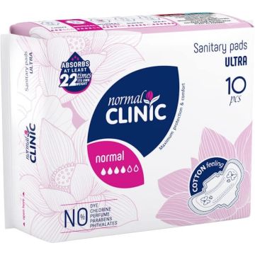 Normal Clinic Ultra Cotton Normal Дамски превръзки х10 бр