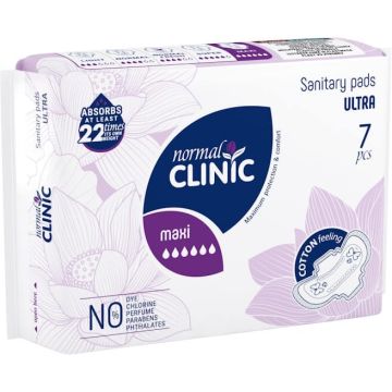 Normal Clinic Ultra Cotton Maxi Дамски превръзки х7 бр