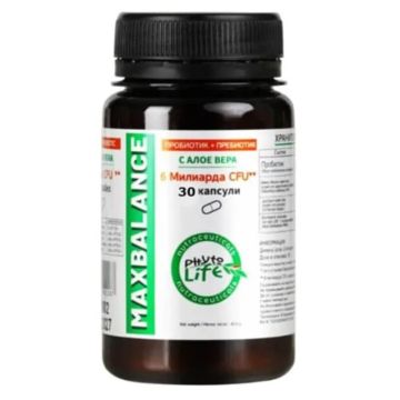 MaxBalans пробиотик + пребиотик с алое вера х 30 капсули