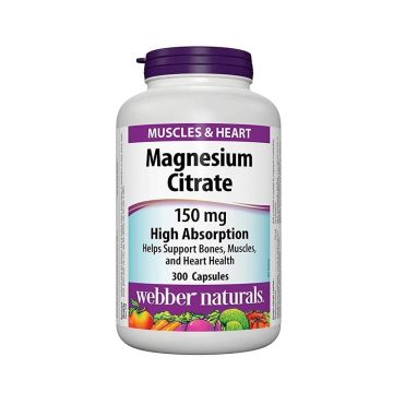 Webber Naturals Magnesium Магнезий с висока абсорбция 150 мг x300 капсули