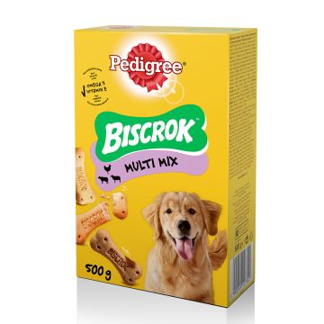 Pedigree Biscrok Multi Mix Бисквити за кучета в зряла възраст с омега-3 и витамин Е 500 гр