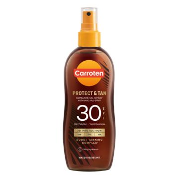 Carroten Protect & Tan Слънцезащитно олио за тяло SPF30 x150 мл