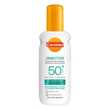 Carroten Sensitive Слънцезащитно мляко спрей SPF50+ 200 мл