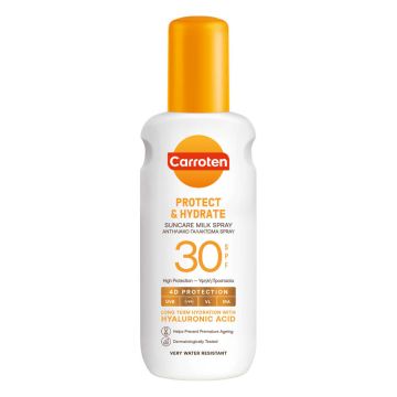 Carroten Protect & Hydrate Слънцезащитно мляко за тяло спрей SPF30 200 мл