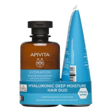 Apivita Hydration Holistic Hair Care Хидратиращ шампоан за коса 250 мл + Хидратиращ балсам за коса 150 мл Комплект
