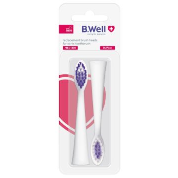 B.Well Sonic MED-870 Резервна глава за електрическа четка бяла 2 бр Комплект