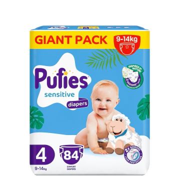 Пелени Pufies Sensitive размер 4 Giant Pack 9-14 кг х 84 бр.