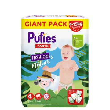 Пелени - гащички Pufies Pants Fashion & Nature 4 Maxi х 68 броя 