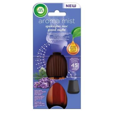 Air Wick Aroma Mist Пълнител за ароматизатор с етерични масла Лавандула, кипарис и евкалипт - Лека нощ 20 мл