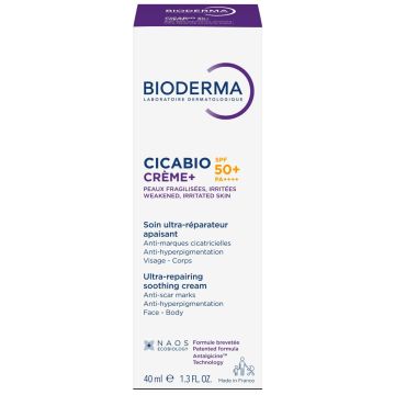 Bioderma Cicabio Creme+ Възстановяващ крем прoтив хиперпигментации SPF50+ 40 мл