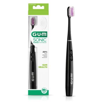 GUM ActiVital Sonic Soft Електрическа четка за зъби с батерии Черна