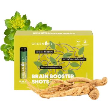 Greenify Brain Booster shots шотове за концентрация доза 25 мл х 14 бр