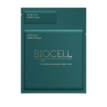 Biocell 2in1 Mask Retinol and Vitamin C serum Маска с ретинол и серум с витамн C 2 в 1