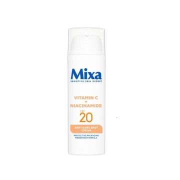 Mixa Vitamin C + Niacinamide Anti-Dark Spot Cream SPF 20 Флуид против тъмни петна 50 мл